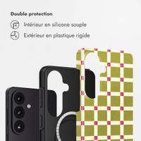 Selencia Coque arrière Vivid avec MagSafe Samsung Galaxy S26 - Check This Olive