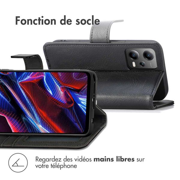 imoshion Étui de télephone portefeuille de luxe Xiaomi Poco X5 5G - Noir