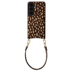 Selencia Nova coque arrière en cuir véritable avec porte-cartes Samsung Galaxy S26 - Fawn Chic