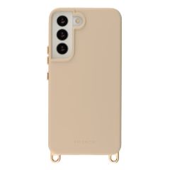Selencia Coque arrière Rivièra avec MagSafe avec crochets amovibles Samsung Galaxy S22 - Milky Latte