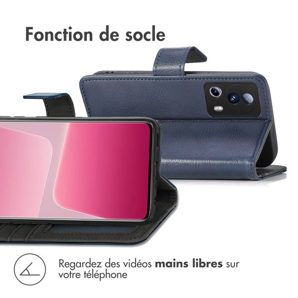 imoshion Étui de télephone portefeuille de luxe Xiaomi 13 Lite - Bleu foncé