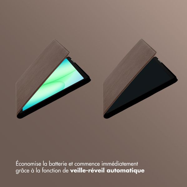 Selencia Coque tablette Riva Samsung Galaxy Tab A11 Plus - Mocha Brown