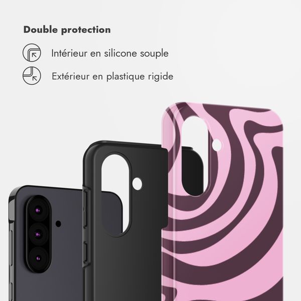 Selencia Coque arrière Vivid Samsung Galaxy A36 / A56 - Wavy Swirl Pink Plum