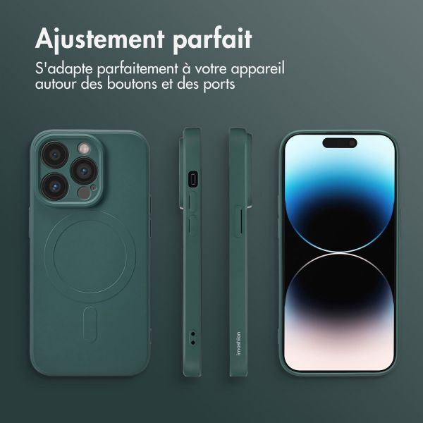 imoshion Coque Couleur avec MagSafe Apple iPhone 14 Pro - Vert foncé
