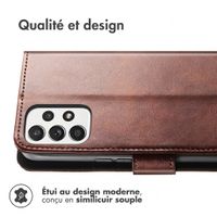 imoshion Étui de télephone portefeuille de luxe Samsung Galaxy A53 - Marron foncé