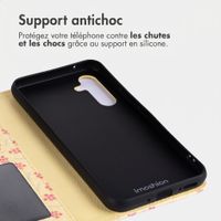 imoshion Étui de télephone portefeuille Design Samsung Galaxy A54 (5G) - Sunny Yellow Petite Flowers