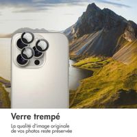 imoshion Lot de 2 protections d'objectif de caméra Apple iPhone 16 Pro / 16 Pro Max - Natural / Titanium