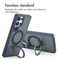 Accezz Coque Ring Stand avec MagSafe Samsung Galaxy S25 Ultra - Bleu
