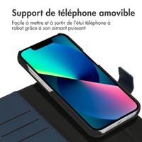 Accezz Premium Leather 2 in 1 Wallet Bookcase Apple iPhone 13 Mini - Bleu foncé