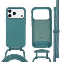 imoshion Coque arrière Color avec cordon amovible et MagSafe Apple iPhone 17 Pro - Vert foncé