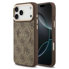 Guess Coque MagSafe Classic avec logo 4G Apple iPhone 17 Pro - Marron