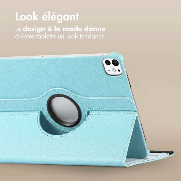 imoshion Coque tablette rotatif à 360° Apple iPad Pro 12.9 (2022) / Pro 12.9 (2021) - Bleu clair