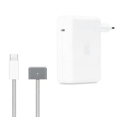 Apple Adaptateur secteur USB-C d'origine 140 W - Chargeur MacBook + câble USB-C vers MagSafe 3 d'origine - 2 mètres - Gris