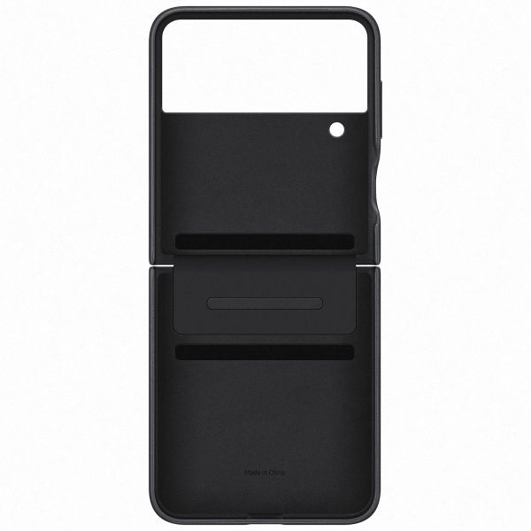 Samsung Original Coque Leather Samsung Galaxy Z Flip 4 - Noir