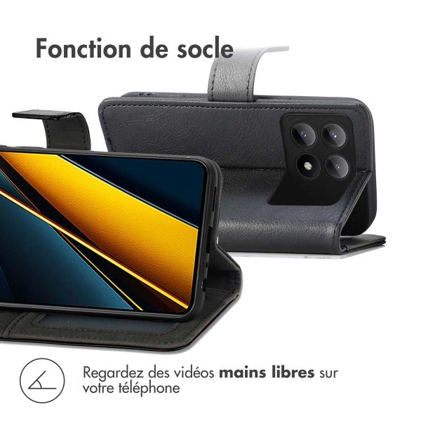 imoshion Étui de télephone portefeuille de luxe Xiaomi Poco X6 Pro - Noir