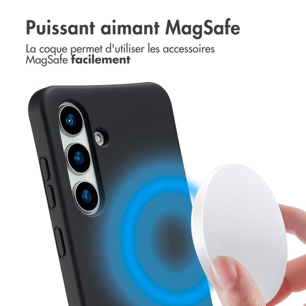 imoshion Coque arrière Color avec cordon amovible et MagSafe Samsung Galaxy S25 / S24 - Noir