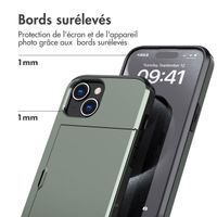 imoshion Coque arrière avec porte-cartes Apple iPhone 15 - Vert foncé