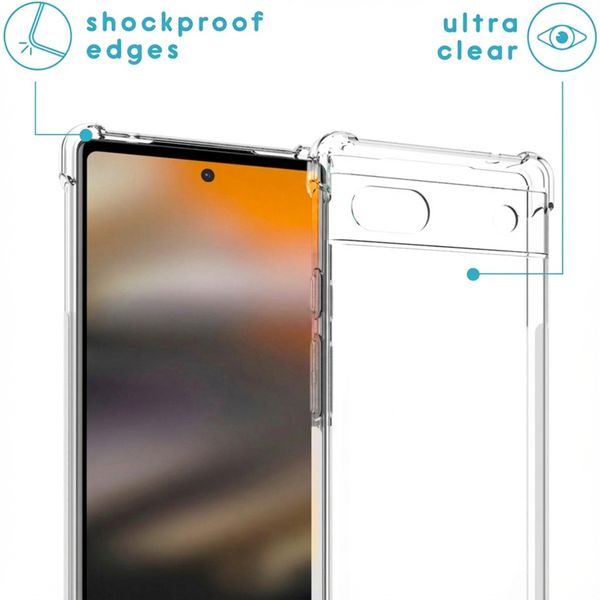 imoshion Coque arrière transparente avec cordon Google Pixel 6a - Noir & Doré