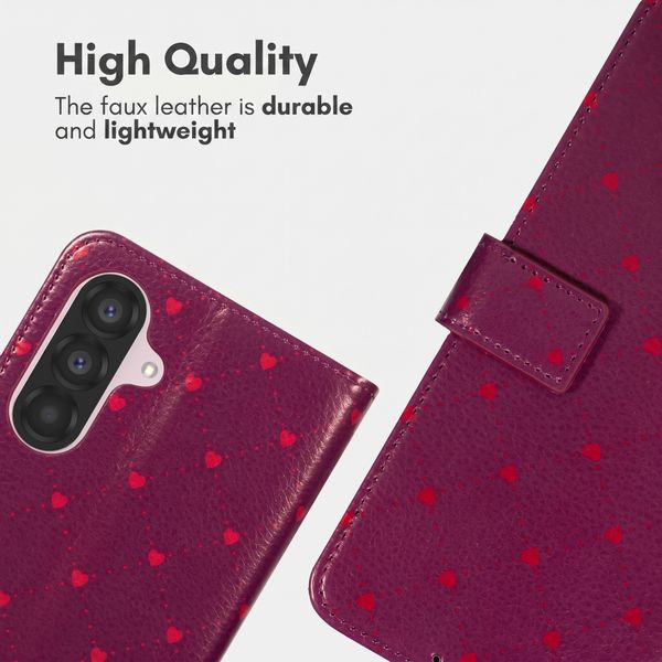 imoshion Étui de télephone portefeuille Design Samsung Galaxy A35 - Crush Check Coral Dust