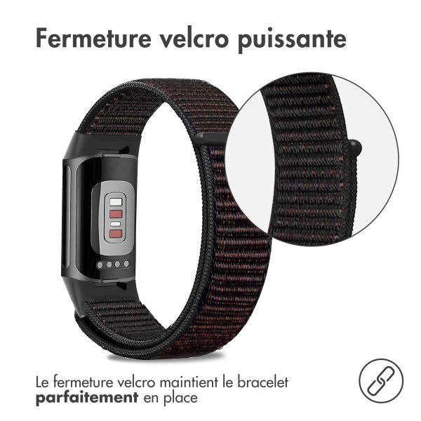 imoshion Bracelet en nylon Fitbit Charge 5 - Taille S - Noir