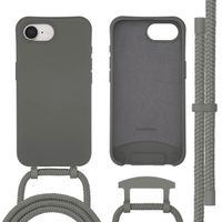 imoshion Coque arrière Color avec cordon amovible et MagSafe Apple iPhone 17e / 16e - Black Coffee