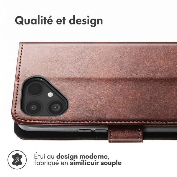imoshion Étui de télephone portefeuille de luxe Samsung Galaxy Z Fold 6 - Marron foncé