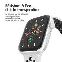 imoshion Bracelet Sport⁺ en silicone Apple Watch | 38/40/41/42 mm - Taille M/L - White / Black
