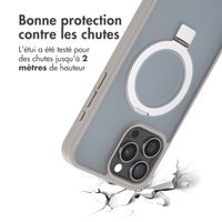 Accezz Coque Ring Stand avec MagSafe Apple iPhone 15 Pro Max - Gris