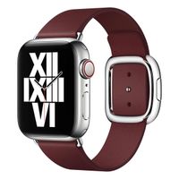 Apple Bracelet Leather Band Modern Buckle Apple Watch | 38/40/41/42 mm - Taille L - Garnet