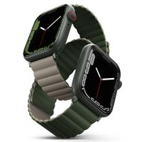 Uniq Bracelet Revix réversible Apple Watch | 44/45/46/49 mm - Pine (Green/Taupe)