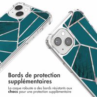 imoshion Coque Design avec cordon Apple iPhone 13 - Petrol Green Graphic