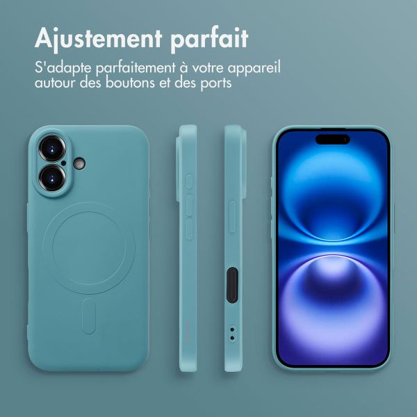 imoshion Coque Couleur avec MagSafe Apple iPhone 16 - Smoke Green
