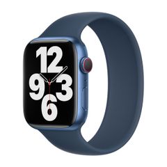Apple Bracelet Boucle unique en Silicone Apple Watch | 38/40/41/42 mm - Taille 8 - Abyss Blue