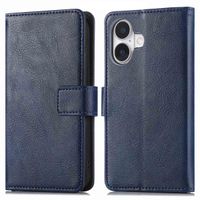 imoshion Étui de télephone portefeuille de luxe Apple iPhone 16 Plus - Bleu foncé