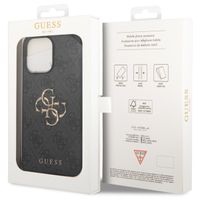 Guess Coque 4G Metal Logo Backcover Apple iPhone 14 Pro Max - Gris