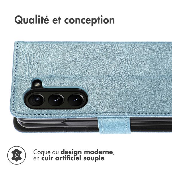 imoshion Étui de télephone portefeuille de luxe Samsung Galaxy Z Fold 6 - Bleu clair