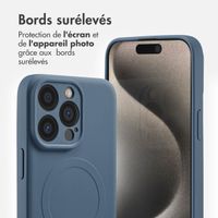 imoshion Coque Couleur avec MagSafe Apple iPhone 15 Pro Max - Bleu foncé