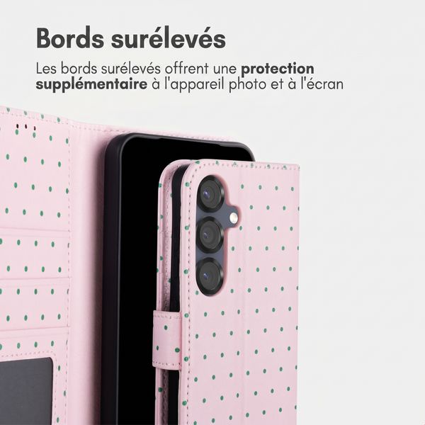 imoshion Étui de télephone portefeuille Design Samsung Galaxy S25 - Happy Dots