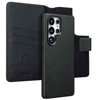 Accezz Étui de télephone portefeuille en cuir 2-en-1 avec MagSafe Samsung Galaxy S25 Ultra - Onyx Black