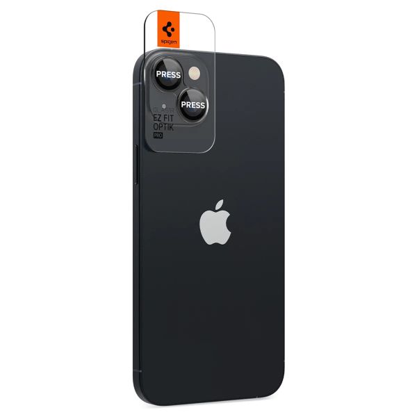 Spigen Optik Lens Protector - Protection complète de la caméra (lot de 2) Apple iPhone 15 / 15 Plus / 14 / 14 Plus - Black