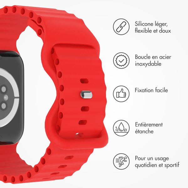 imoshion Bracelet Athletic en silicone Apple Watch | 38/40/41/42 mm - Rouge