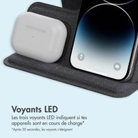 imoshion 3-en-1 Chargeur sans fil pliable Apple - iPhone / AirPods / Apple Watch - Gris