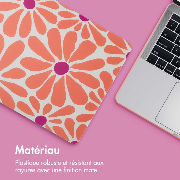 imoshion Coque Design Laptop Apple MacBook Pro 16 pouces (2021 / 2023 M3 / 2024 M4 / 2026 M5) - Orange Flower Connect