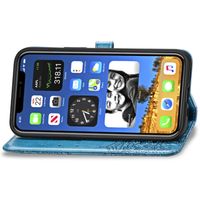Etui de télephone portefeuille Mandala Apple iPhone 12 (Pro) - Turquoise