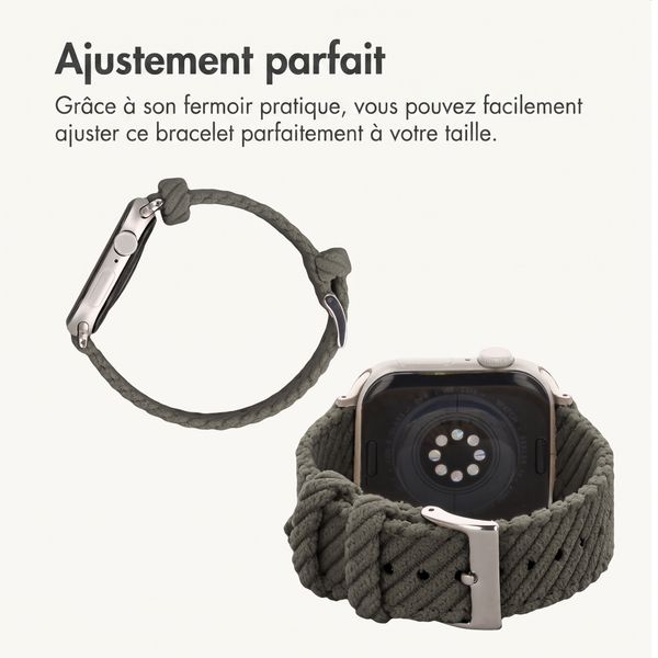 imoshion Bracelet en velours côtelé Apple Watch | 44/45/46/49 mm - Vert