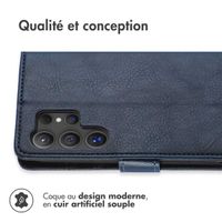 imoshion Étui de télephone portefeuille de luxe Samsung Galaxy S24 Ultra - Bleu foncé