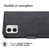 imoshion Étui de télephone portefeuille de luxe Motorola Moto G73 - Noir