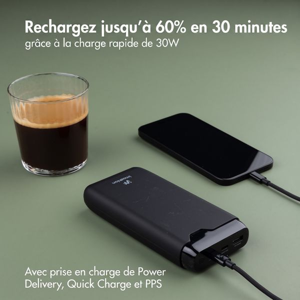 imoshion Batterie externe - 27.000 mAh - Quick Charge et Power Delivery - 30W - Noir