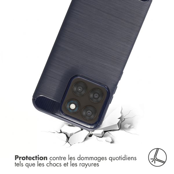 imoshion Coque Brushed Motorola Moto G77 - Bleu foncé