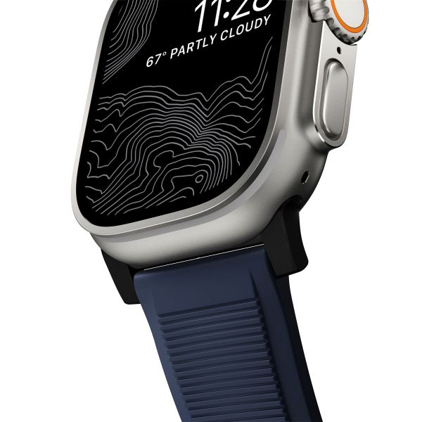 Nomad Bracelet robuste FKM Apple Watch | 44/45/46/49 mm - Noir / Bleu